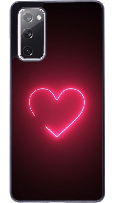 Coque Samsung Galaxy S20 FE 5G - Valentine 2023 single neon heart