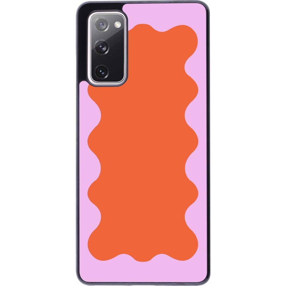 Samsung Galaxy S20 FE 5G Case Hülle - Wavy Rectangle Orange Pink