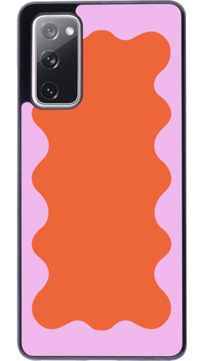Coque Samsung Galaxy S20 FE 5G - Wavy Rectangle Orange Pink