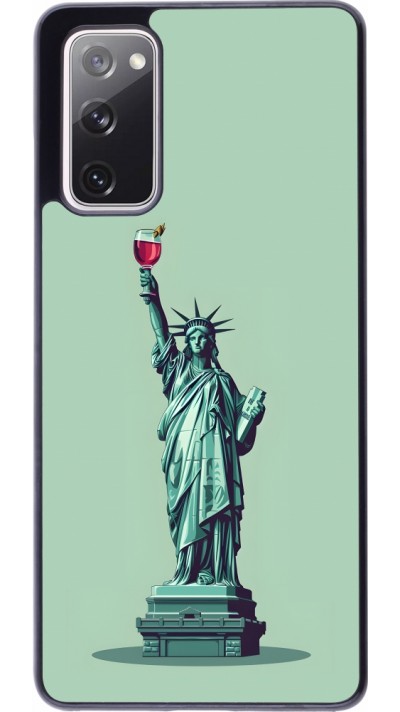 Samsung Galaxy S20 FE 5G Case Hülle - Freiheitsstatue mit einem Glas Wein