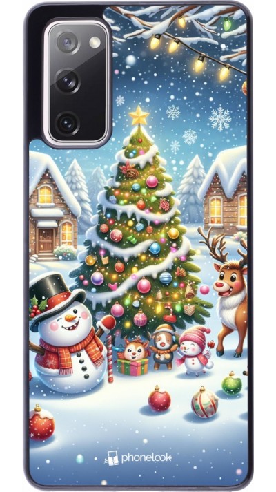 Coque Samsung Galaxy S20 FE 5G - Noël 2023 bonhomme de neige et sapin