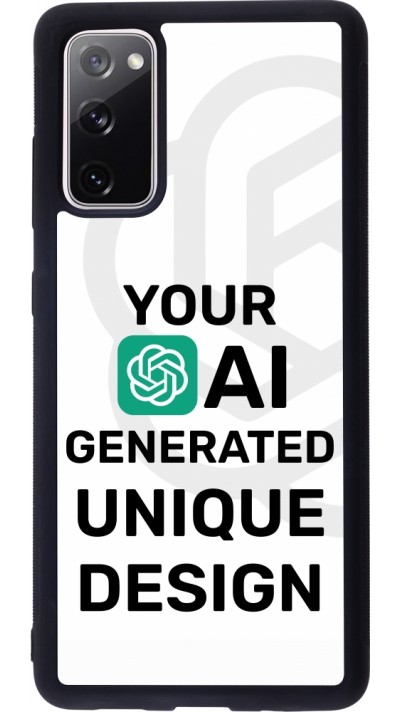 Samsung Galaxy S20 FE 5G Case Hülle - Silikon schwarz 100% einzigartig erstellt dank Deiner Kreativität und künstlicher Intelligenz (KI)