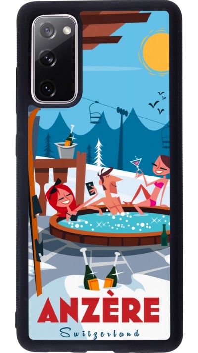 Samsung Galaxy S20 FE 5G Case Hülle - Silikon schwarz Anzère Mountain Jacuzzi