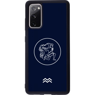Coque Samsung Galaxy S20 FE 5G - Silicone rigide noir Astrologie Verseau