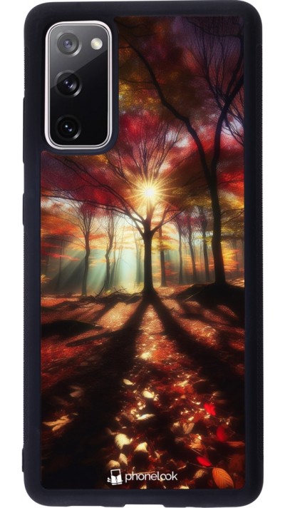 Samsung Galaxy S20 FE 5G Case Hülle - Silikon schwarz Herbstlicher goldener Glanz