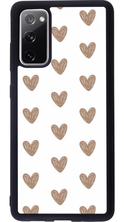 Samsung Galaxy S20 FE 5G Case Hülle - Silikon schwarz Autumn 2024 brown hearts