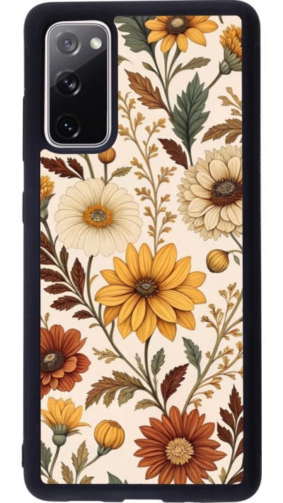 Samsung Galaxy S20 FE 5G Case Hülle - Silikon schwarz Autumn 25 Flower pattern