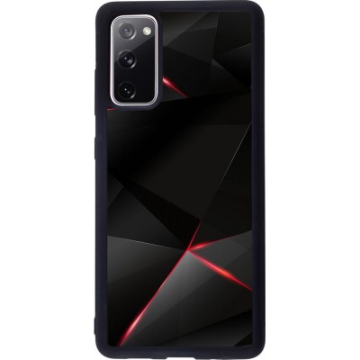 Coque Samsung Galaxy S20 FE - Silicone rigide noir Black Red Lines