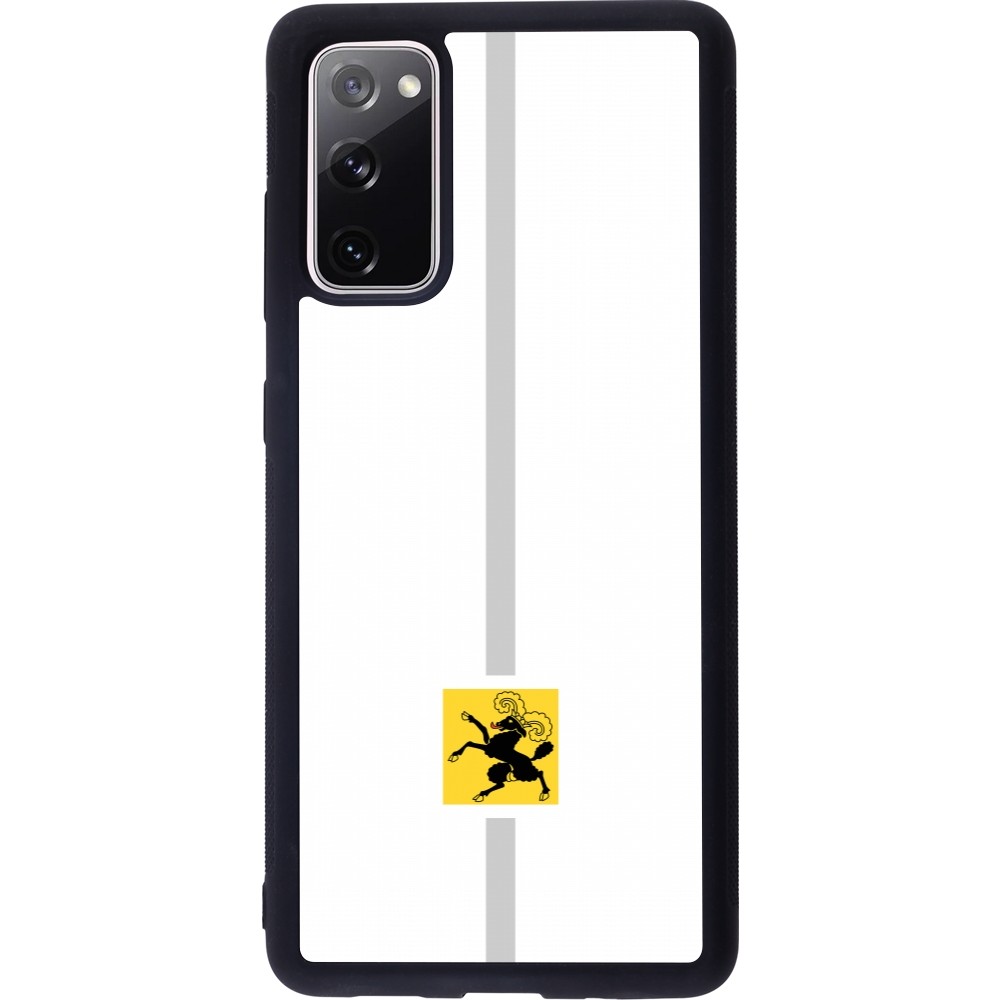 Coque Samsung Galaxy S20 FE 5G - Silicone rigide noir Canton SH blanc