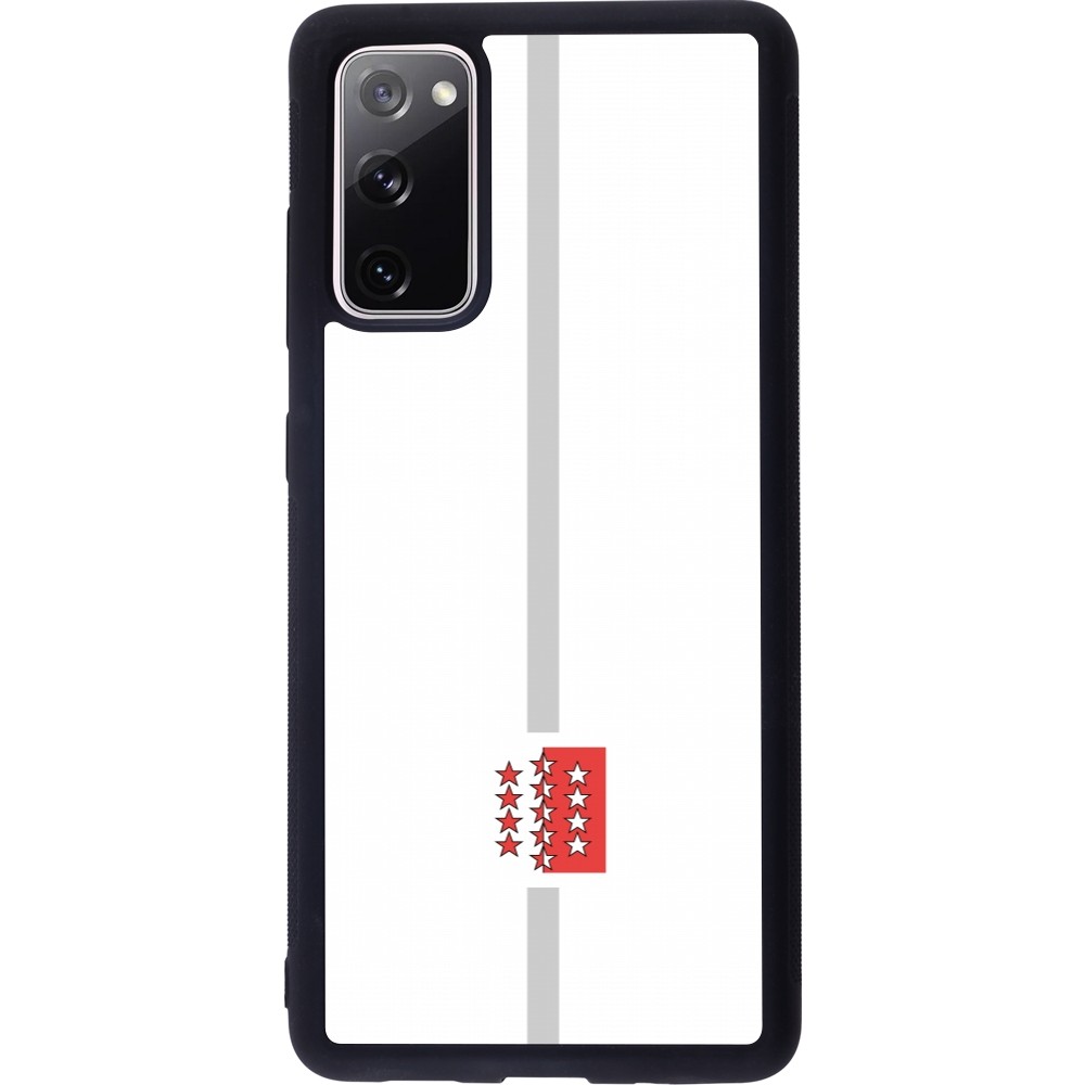 Coque Samsung Galaxy S20 FE 5G - Silicone rigide noir Canton VS blanc