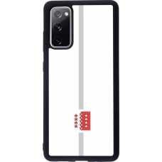 Coque Samsung Galaxy S20 FE 5G - Silicone rigide noir Canton VS blanc