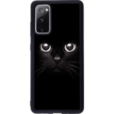Coque Samsung Galaxy S20 FE - Silicone rigide noir Cat eyes