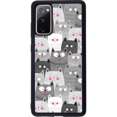 Hülle Samsung Galaxy S20 FE - Silikon schwarz Katzenschwärme