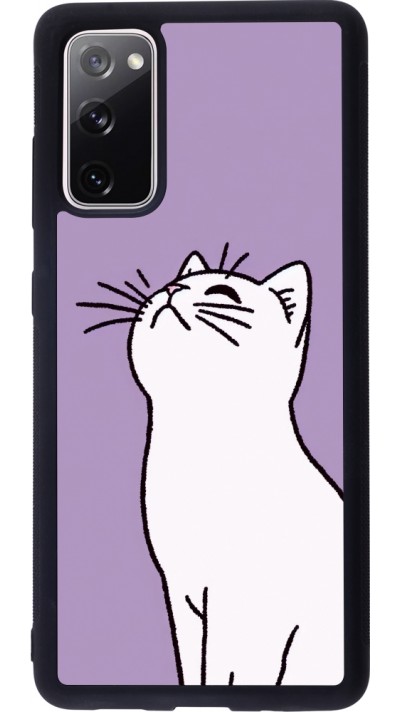 Samsung Galaxy S20 FE 5G Case Hülle - Silikon schwarz Chat auf lila Hintergrund