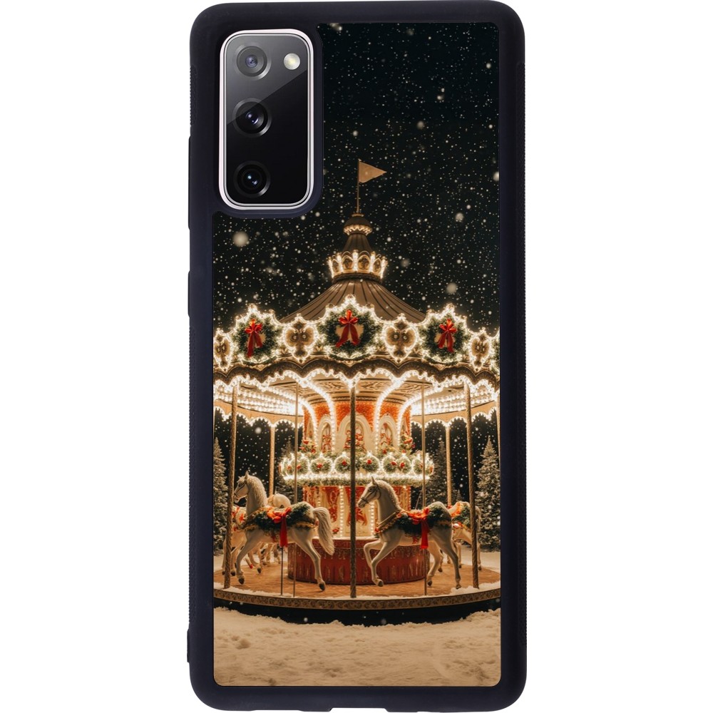Coque Samsung Galaxy S20 FE 5G - Silicone rigide noir Christmas 25 Carousel