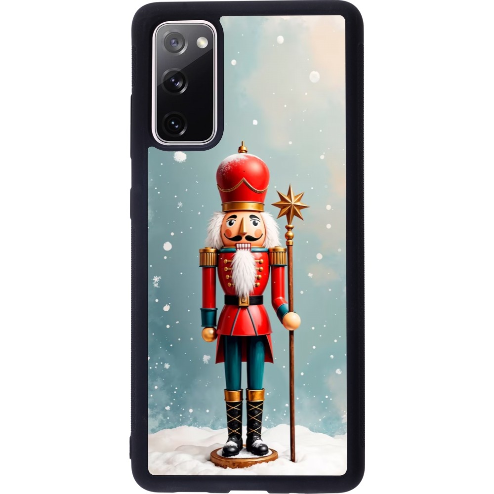 Coque Samsung Galaxy S20 FE 5G - Silicone rigide noir Christmas 25 Nutcracker Snow