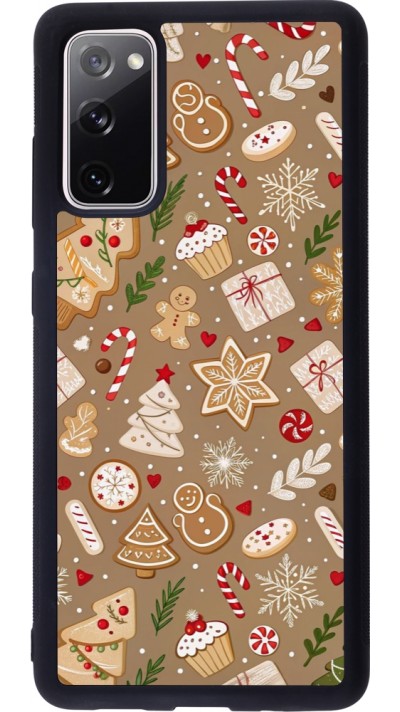 Samsung Galaxy S20 FE 5G Case Hülle - Silikon schwarz Christmas 25 Pattern Ginger Cookie