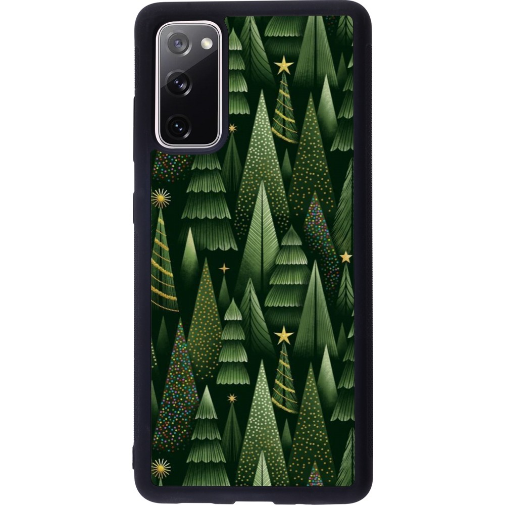 Samsung Galaxy S20 FE 5G Case Hülle - Silikon schwarz Christmas 25 Pattern Xmas Tree