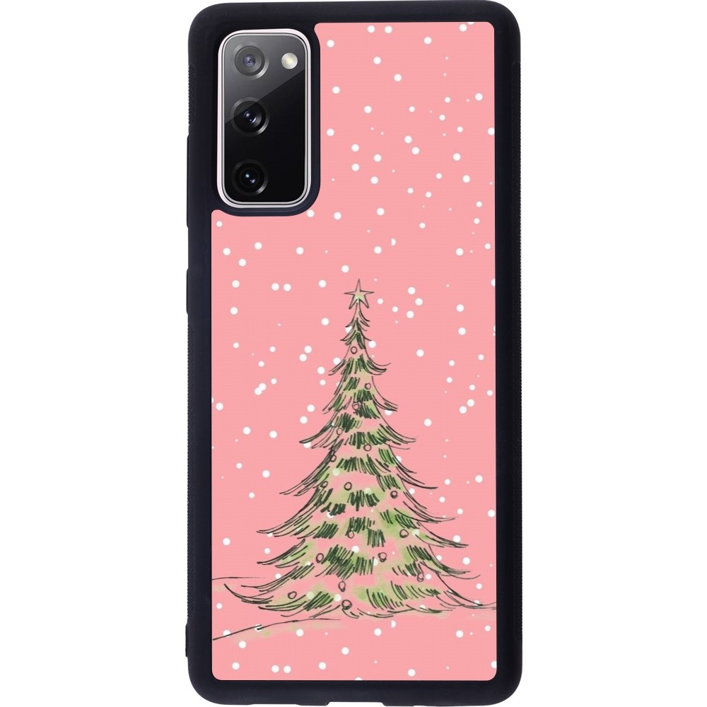 Coque Samsung Galaxy S20 FE 5G - Silicone rigide noir Christmas 25 Pink Tree
