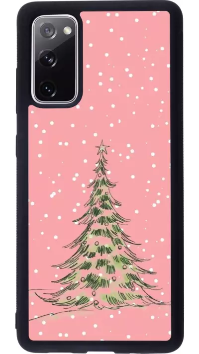 Coque Samsung Galaxy S20 FE 5G - Silicone rigide noir Christmas 25 Pink Tree