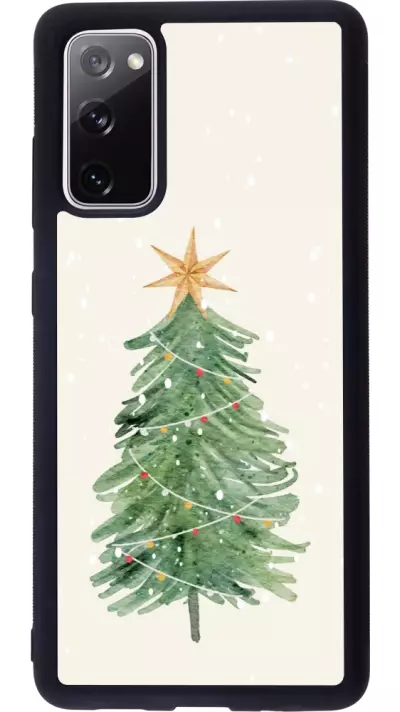 Coque Samsung Galaxy S20 FE 5G - Silicone rigide noir Christmas 25 Sketch Tree