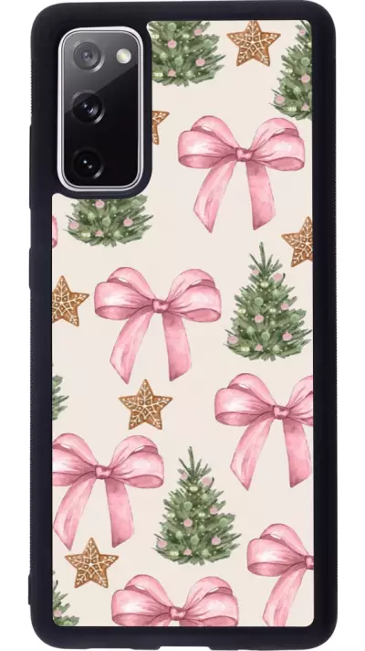 Coque Samsung Galaxy S20 FE 5G - Silicone rigide noir Christmas 25 Vintage Ribbons