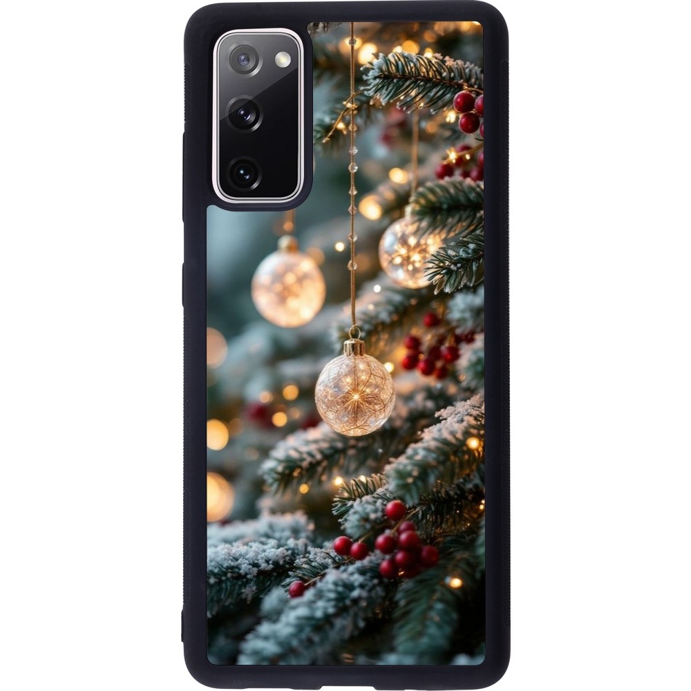 Samsung Galaxy S20 FE 5G Case Hülle - Silikon schwarz Christmas 25 Xmas Decorated Tree