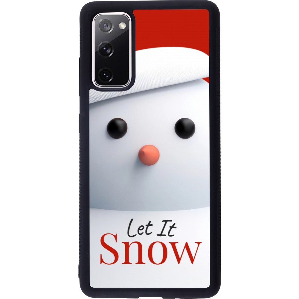 Coque Samsung Galaxy S20 FE 5G - Silicone rigide noir Christmas 25 Xmas Snowman