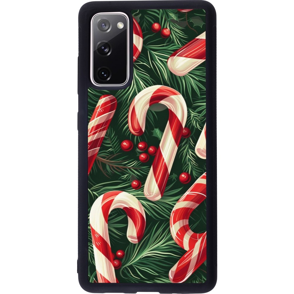 Coque Samsung Galaxy S20 FE 5G - Silicone rigide noir Christmas 25 Xmas Stick