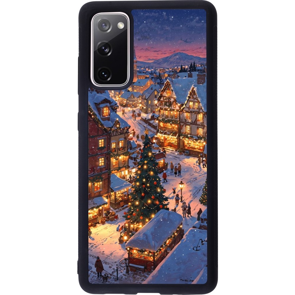 Samsung Galaxy S20 FE 5G Case Hülle - Silikon schwarz Christmas 25 Xmas Village