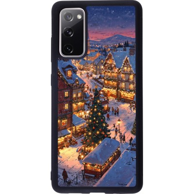 Coque Samsung Galaxy S20 FE 5G - Silicone rigide noir Christmas 25 Xmas Village