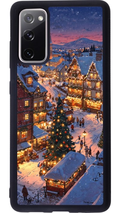 Samsung Galaxy S20 FE 5G Case Hülle - Silikon schwarz Christmas 25 Xmas Village