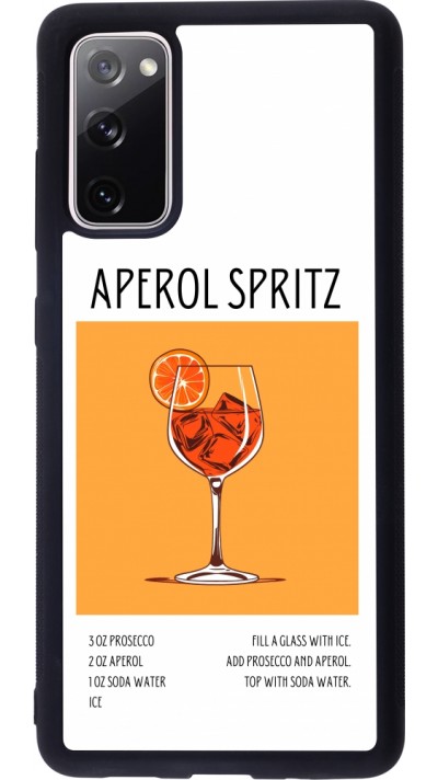 Samsung Galaxy S20 FE 5G Case Hülle - Silikon schwarz Cocktail Rezept Aperol Spritz