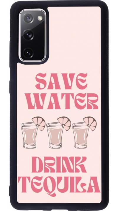 Samsung Galaxy S20 FE 5G Case Hülle - Silikon schwarz Cocktail Save Water Drink Tequila