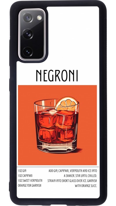 Samsung Galaxy S20 FE 5G Case Hülle - Silikon schwarz Cocktail Rezept Negroni