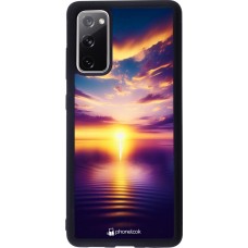 Samsung Galaxy S20 FE 5G Case Hülle - Silikon schwarz Sonnenuntergang gelb violett