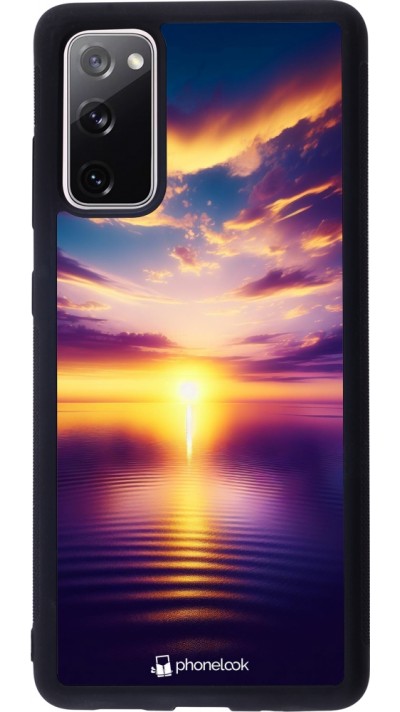 Samsung Galaxy S20 FE 5G Case Hülle - Silikon schwarz Sonnenuntergang gelb violett
