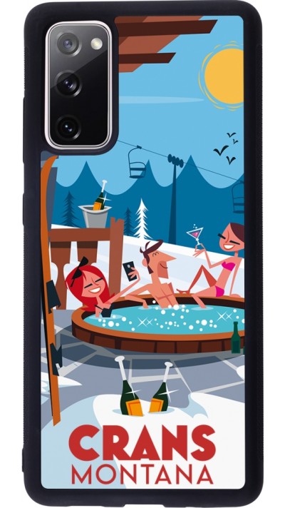 Samsung Galaxy S20 FE 5G Case Hülle - Silikon schwarz Crans-Montana Mountain Jacuzzi