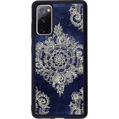 Coque Samsung Galaxy S20 FE - Silicone rigide noir Cream Flower Moroccan
