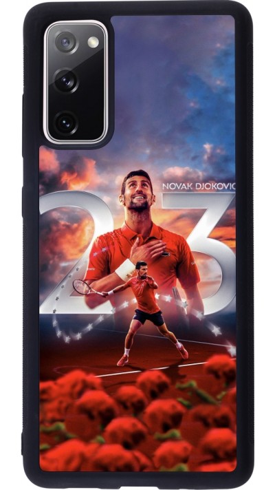 Samsung Galaxy S20 FE 5G Case Hülle - Silikon schwarz Djokovic 23 Grand Slam