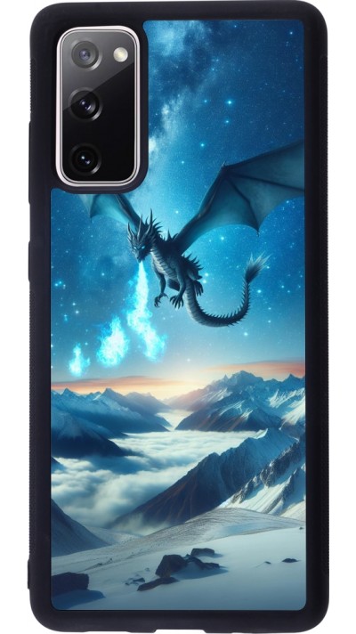 Samsung Galaxy S20 FE 5G Case Hülle - Silikon schwarz Drache nächtliche Berg