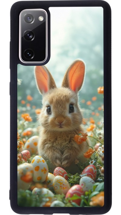 Samsung Galaxy S20 FE 5G Case Hülle - Silikon schwarz Easter 2026 Rabbit in the garden