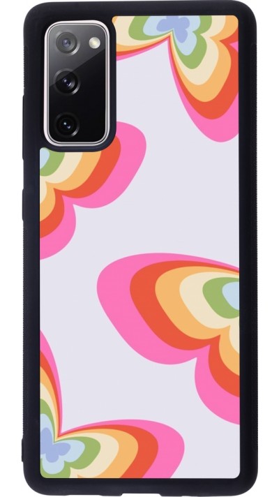 Samsung Galaxy S20 FE 5G Case Hülle - Silikon schwarz Easter 2024 rainbow butterflies