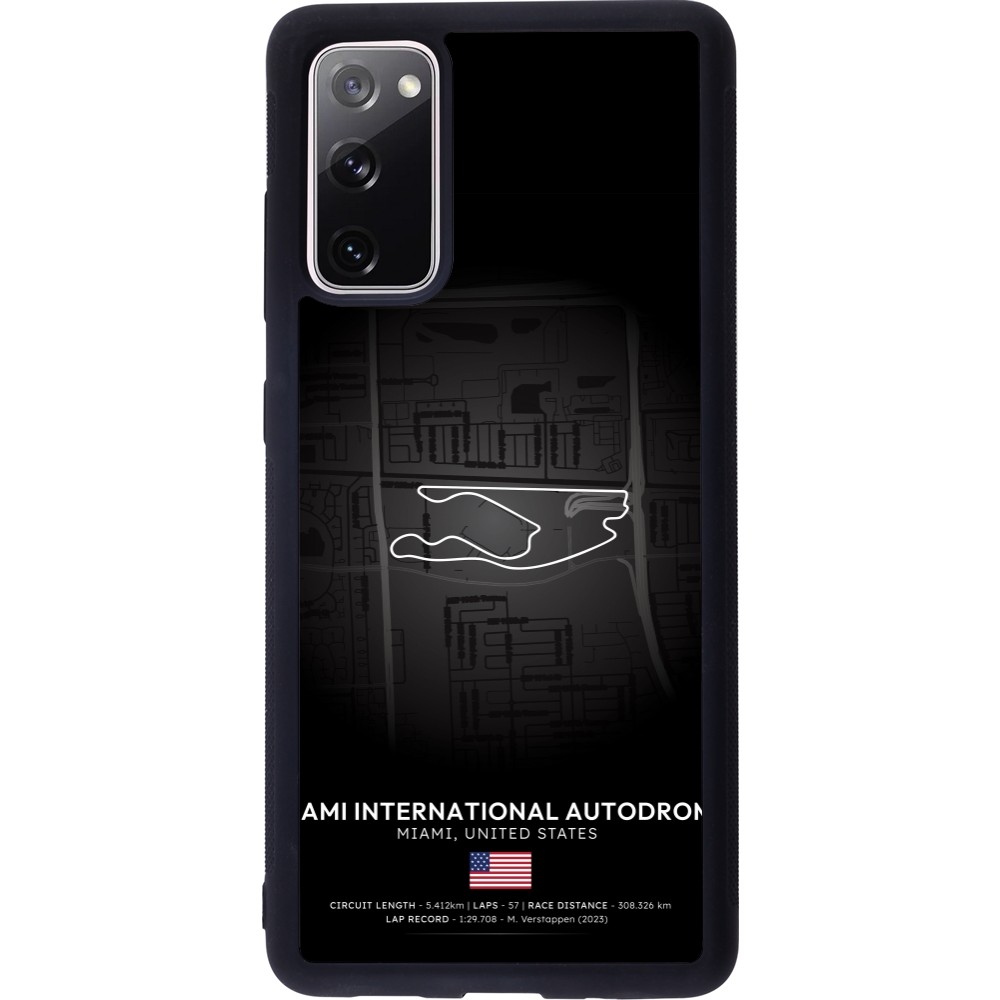 Coque Samsung Galaxy S20 FE 5G - Silicone rigide noir F1 Track 2025 Miami