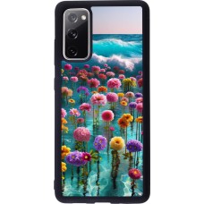 Samsung Galaxy S20 FE 5G Case Hülle - Silikon schwarz Blumenmeer Wellen