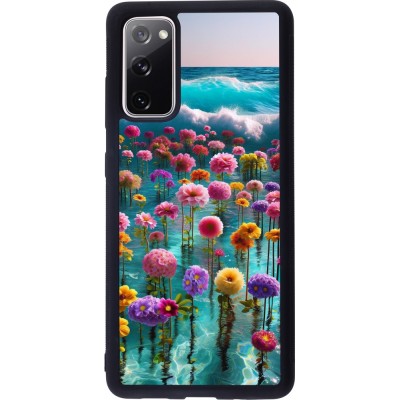 Samsung Galaxy S20 FE 5G Case Hülle - Silikon schwarz Blumenmeer Wellen