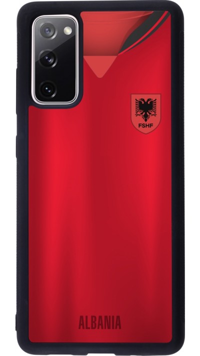 Coque Samsung Galaxy S20 FE 5G - Silicone rigide noir Maillot de football Albanie personnalisable