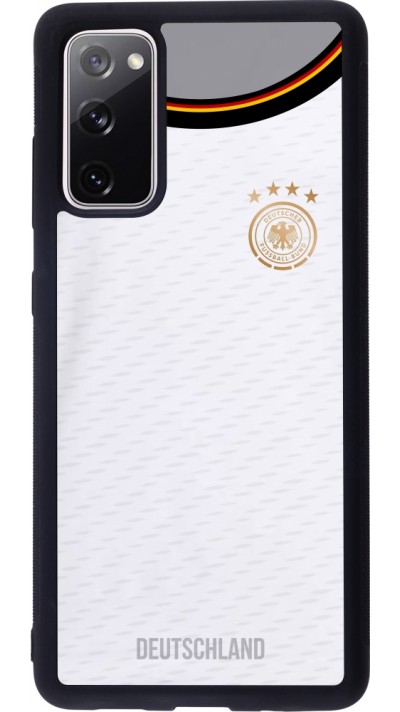 Coque Samsung Galaxy S20 FE 5G - Silicone rigide noir Maillot de football Allemagne 2022 personnalisable