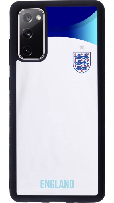 Coque Samsung Galaxy S20 FE 5G - Silicone rigide noir Maillot de football Angleterre 2022 personnalisable