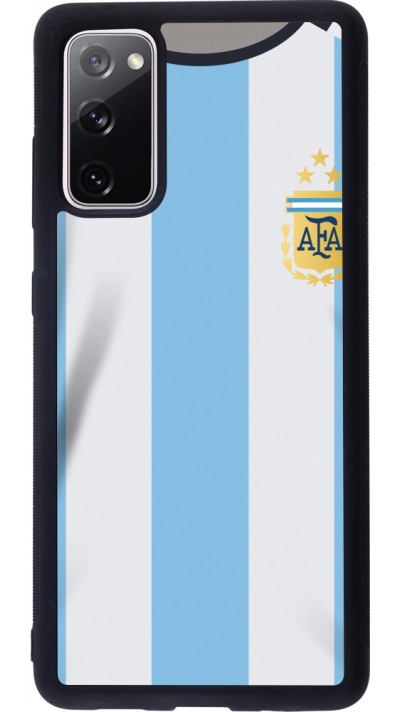 Coque Samsung Galaxy S20 FE 5G - Silicone rigide noir Maillot de football Argentine 2022 personnalisable
